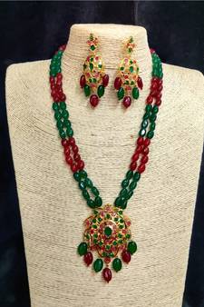 Multicolor cubic zirconia necklace-sets