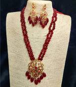 Red cubic zirconia necklace-sets