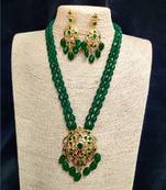 Green cubic zirconia necklace-sets