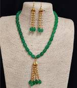 Green cubic zirconia necklace-sets