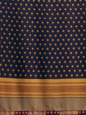 blue printed Georgette saree with blouse 10