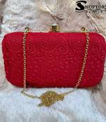 Shoptory India Chicken Kari Embroidery Box Clutch For Women