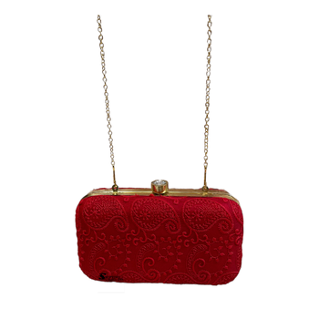 Shoptory India Chicken Kari Embroidery Box Clutch For Women 3