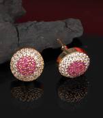 Multicolor Gold plated Stone Earrings