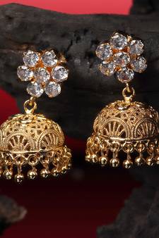 Gold plated Stone Earrings