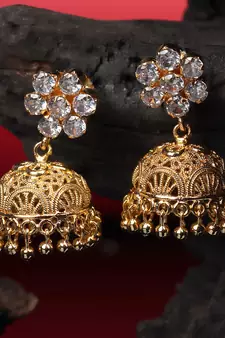 Gold plated Stone Earrings