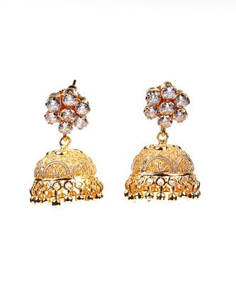 Gold Plated Stone Earrings 2