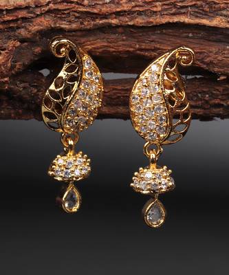 Gold plated Stone Earrings 1
