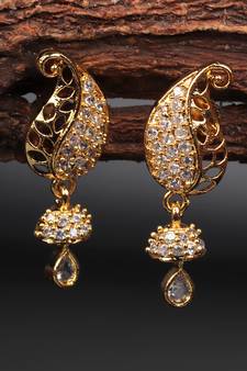 Gold plated Stone Earrings