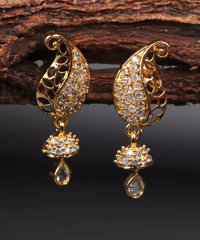 Gold plated Stone Earrings