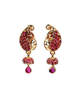 Pink Gold plated Stone Earrings 2