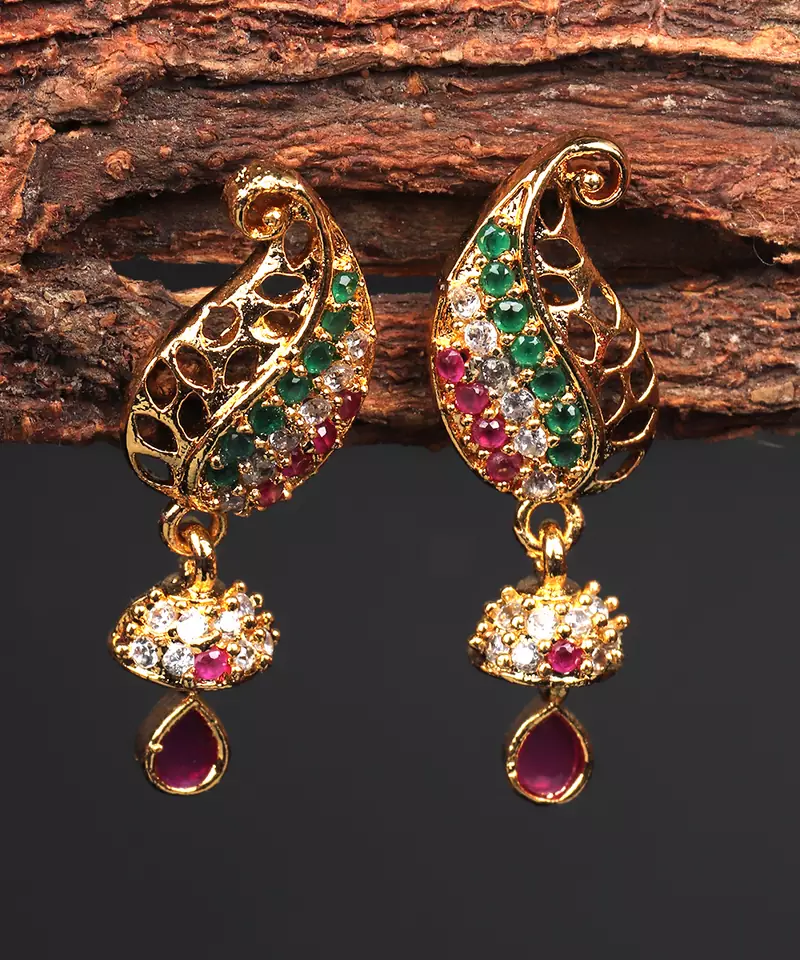 Multicolor Gold plated Earrings