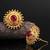 Red Gold plated Stone Earrings