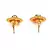 Red Gold plated Stone Earrings