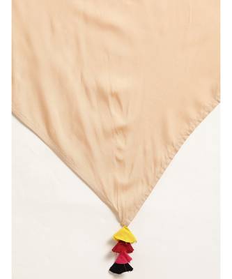 Yellow & Beige Rayon Scarf 4