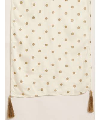 Fuchsia & Off White Foil Rayon Scarf 4