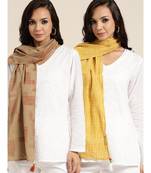 Brown Geo Print & Mustard Geo Print Scarf