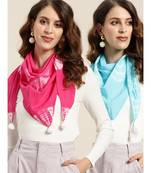 Fuchsia Tie-Dye & Sea Green Tie-Dye Scarf