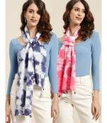 Pink Tie-Dye & Blue Tie-Dye Scarf