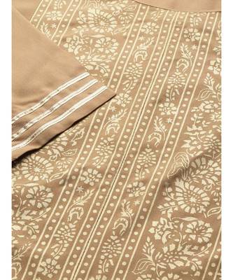 Brown Foil Print Panel Liva Kurta 5