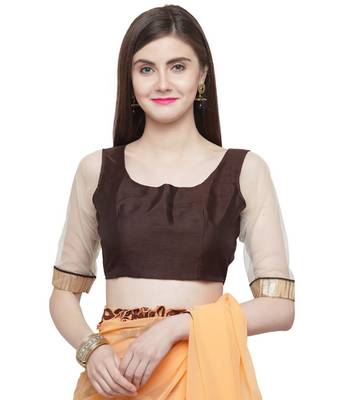 multicolor embroidered georgette saree with blouse 4