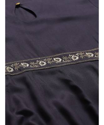 Navy Embroidered Waist Anarkali Kurta 5