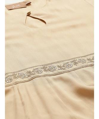 Beige Embroidered Waist Anarkali Kurta 5