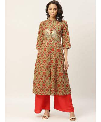 Grey Floral Zari Embroidery Front Open Kurta 1