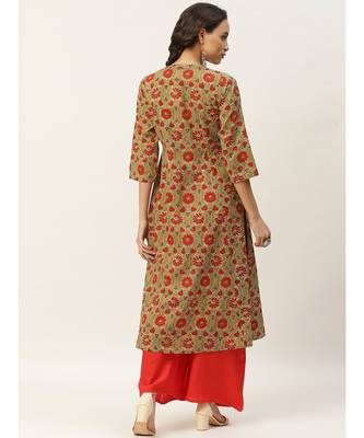 Grey Floral Zari Embroidery Front Open Kurta 3
