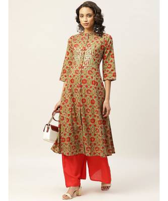 Grey Floral Zari Embroidery Front Open Kurta 4