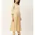 Beige Zari Embroidery Slit Kurta with Pants