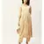 Beige Zari Embroidery Slit Kurta with Pants