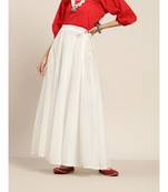 White Zari Tassels Anarkali Skirt