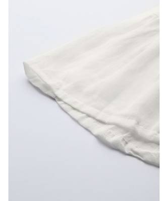 Off White Crinkled Tiered Skirt 6