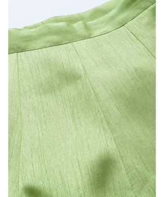 Mint Green Foil Print Anarkali Skirt 5