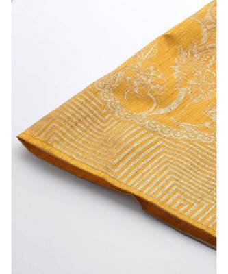 Mustard Kali Foil Print Anarkali Skirt 6