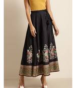 Black Floral Kali Skirt