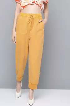 Mustard Garment Dyed Joggers