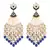 I Jewels 18K Gold Plated Ethnic Meenakari Dangler Earrings studded with Kundan (E2792Bl)