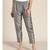 Grey Foil Print Pencil Pants