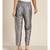 Grey Foil Print Pencil Pants
