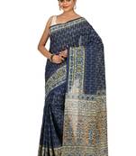 Multicolor printed cotton saree with blouse