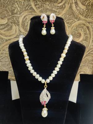 Natural Fresh Water Pearl Set From Hyderabad With Certificate of Authenticity 1