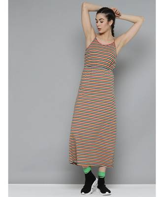 Multicolor Stripes Strappy Maxi Dress 1