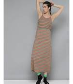 Multicolor Stripes Strappy Maxi Dress