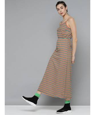 Multicolor Stripes Strappy Maxi Dress 2