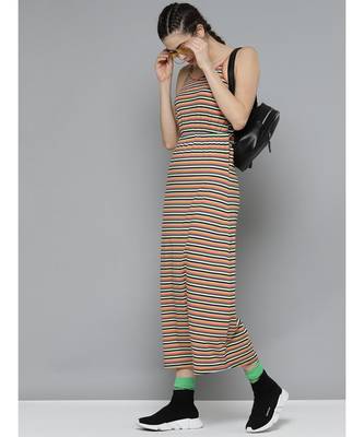 Multicolor Stripes Strappy Maxi Dress 4