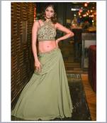 Olive Green Lehenga with Choli