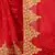 Red embroidered net saree with blouse