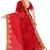 Red embroidered net saree with blouse